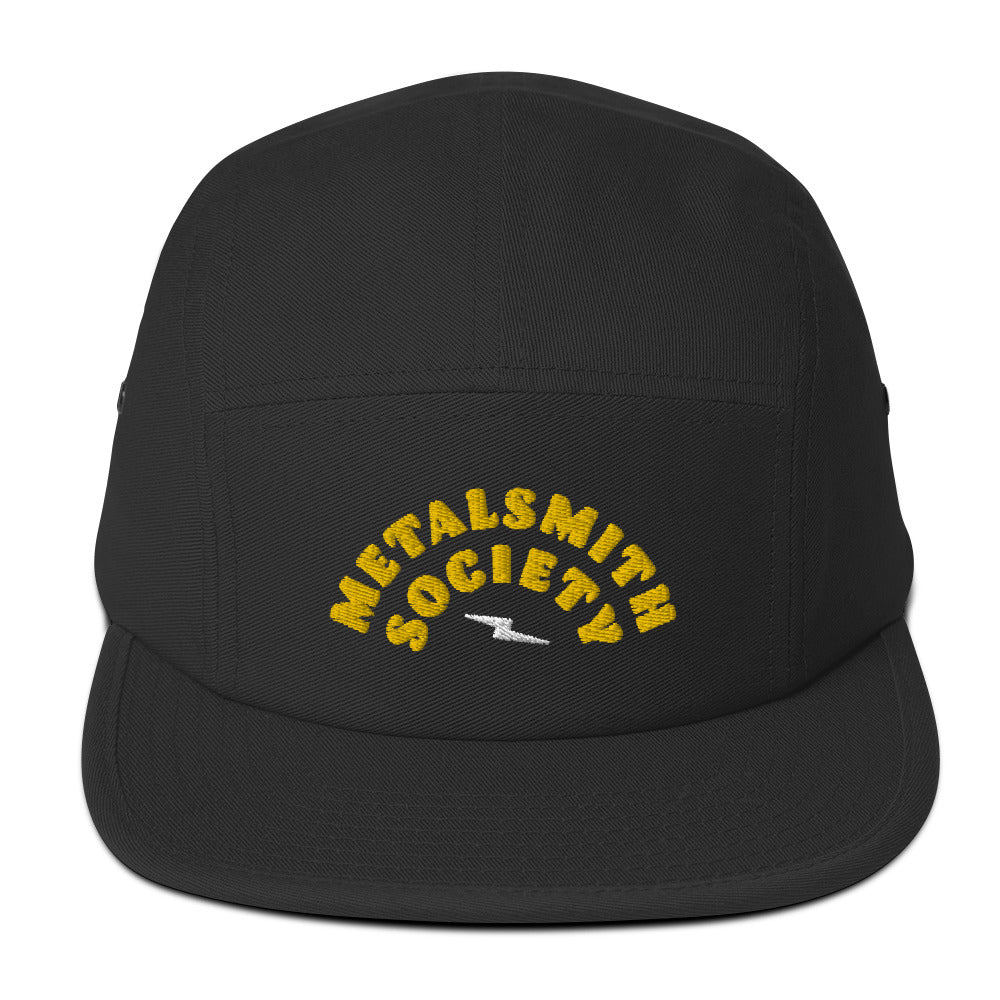 Metalsmith Society Embroidered Five Panel Hat in Black