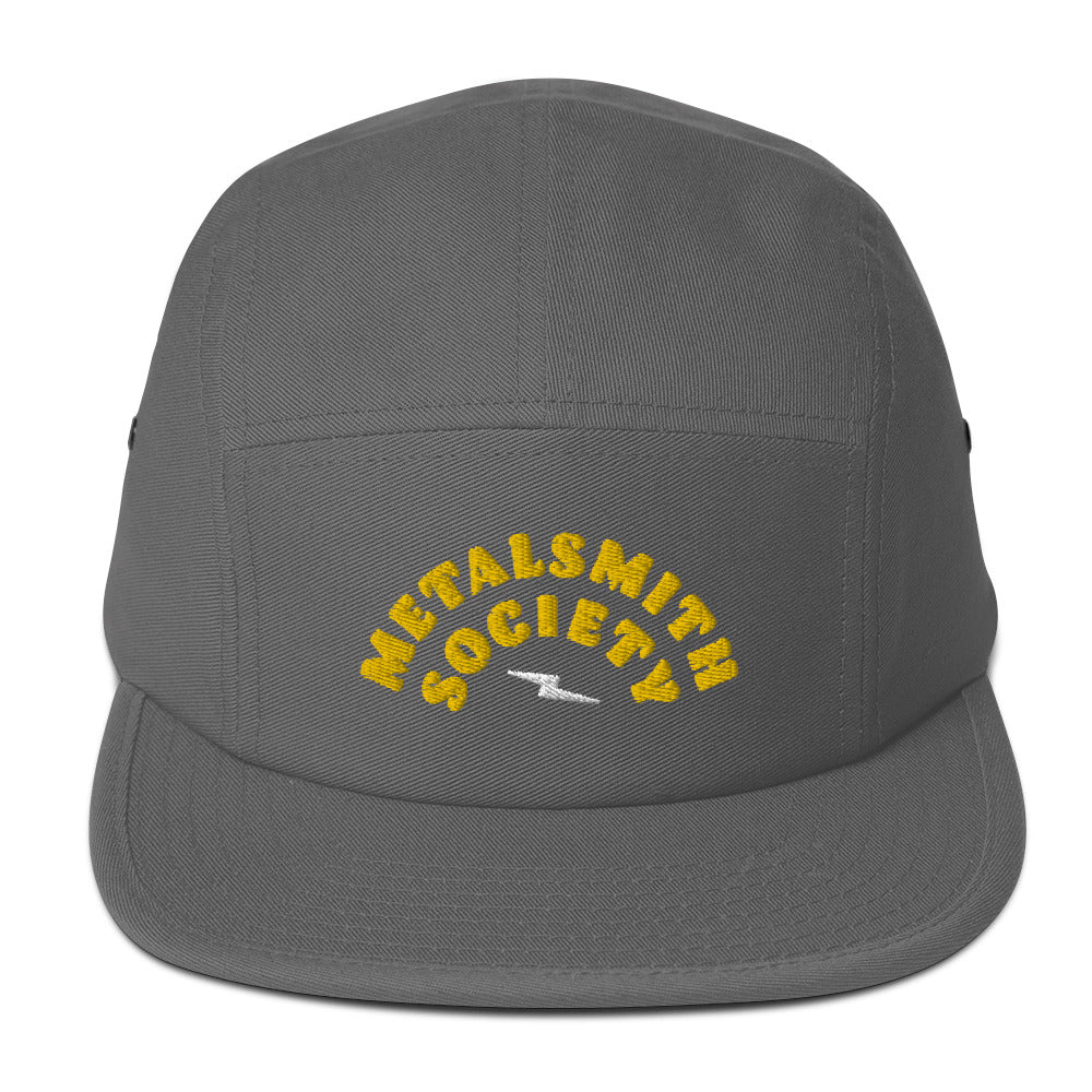 Metalsmith Society Embroidered Five Panel Hat in Gray