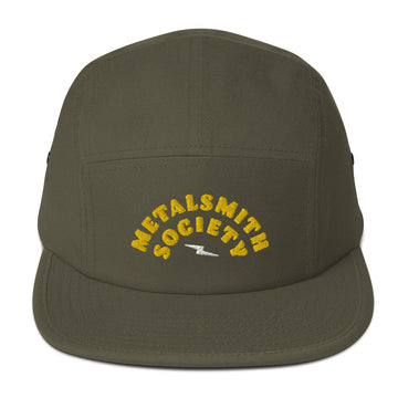 Metalsmith Society Embroidered Five Panel Hat in Olive Green